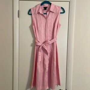 BROOKS BROTHERS 346 Pink Stripe Shirt Dress Size 8